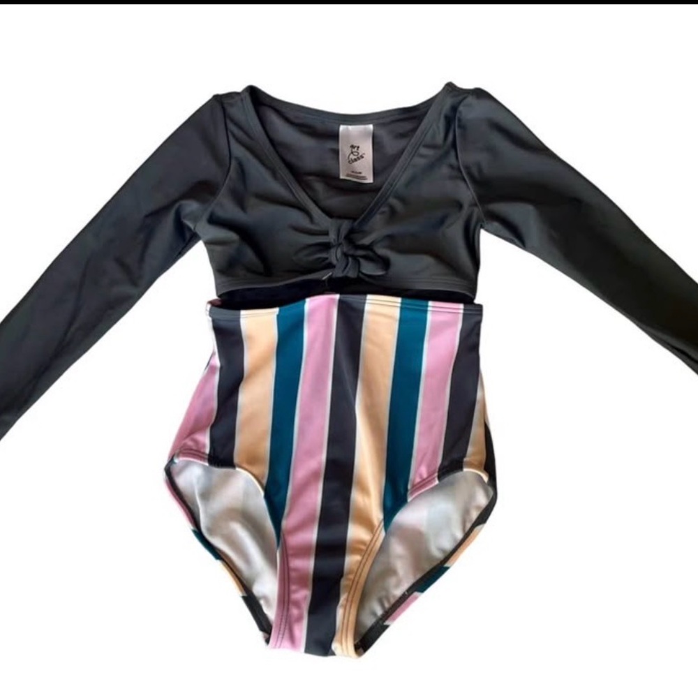 Art Class Knotted Gray Swimsuit size 4/5